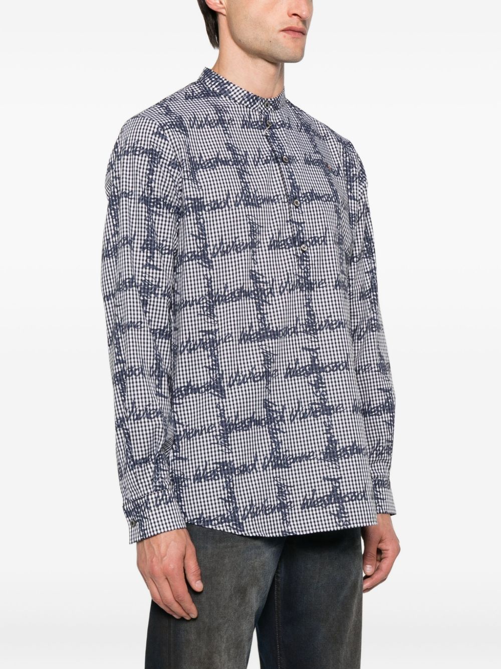 Black Gingham Check Shirt
