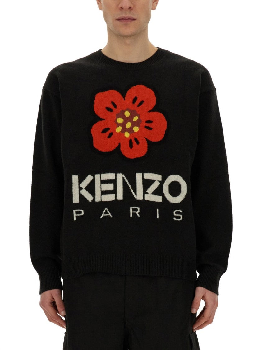 Jersey With Embroidery Boke Flower
