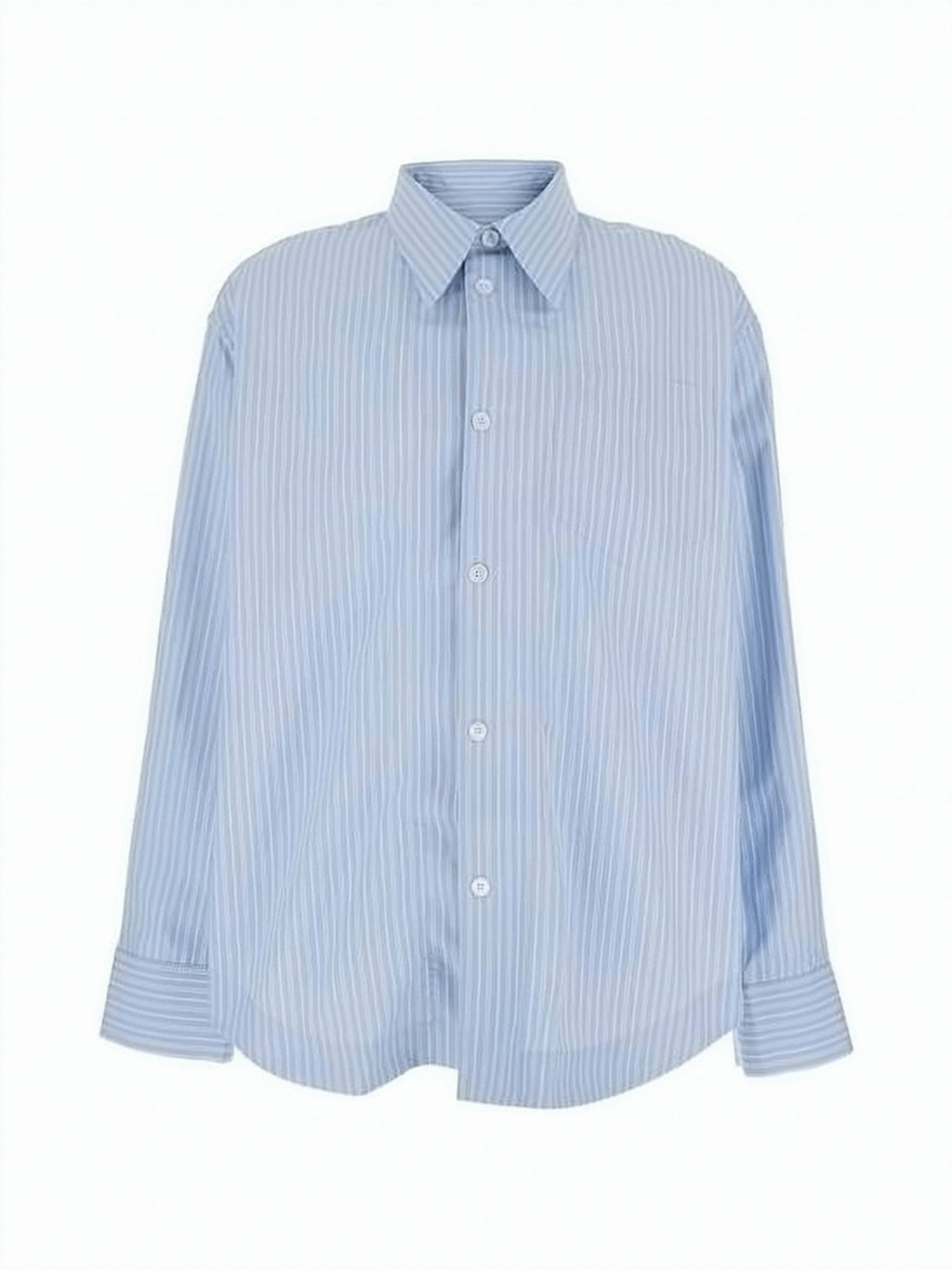Relaxed Fit Cotton Shirt With Classic Collar