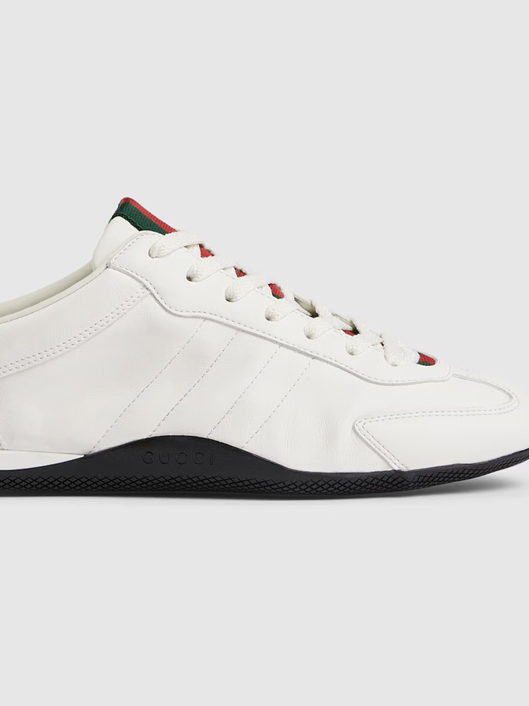 White Shift Low-Top Streamlined Sneakers