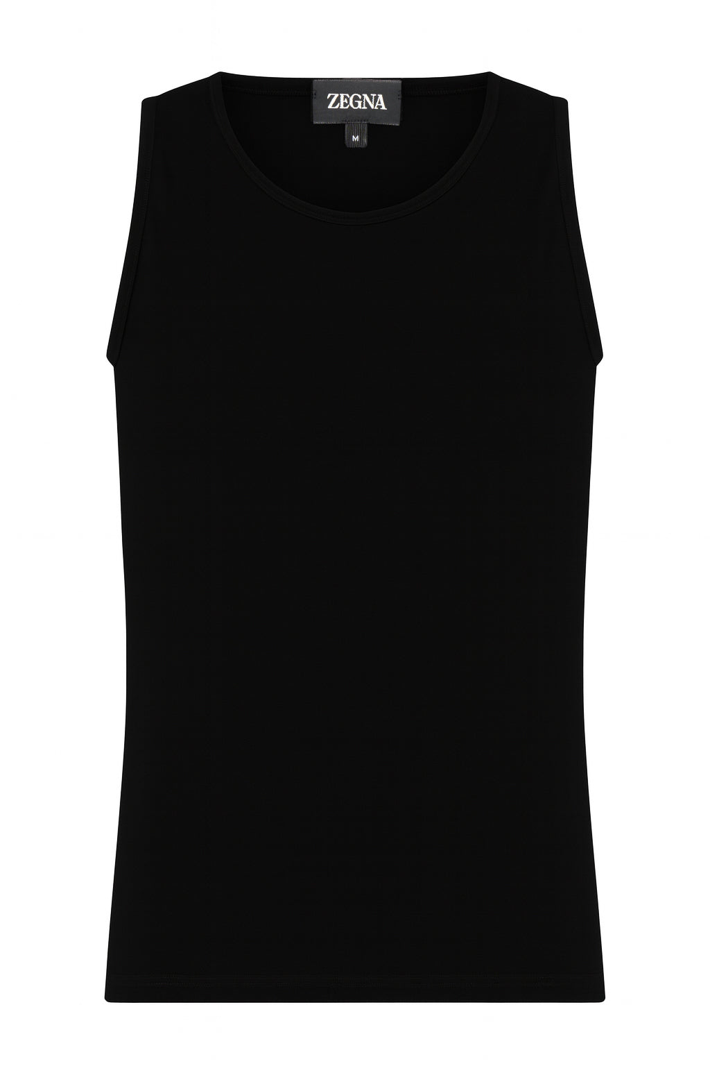 Relaxed Fit Black Cotton-Modal Top