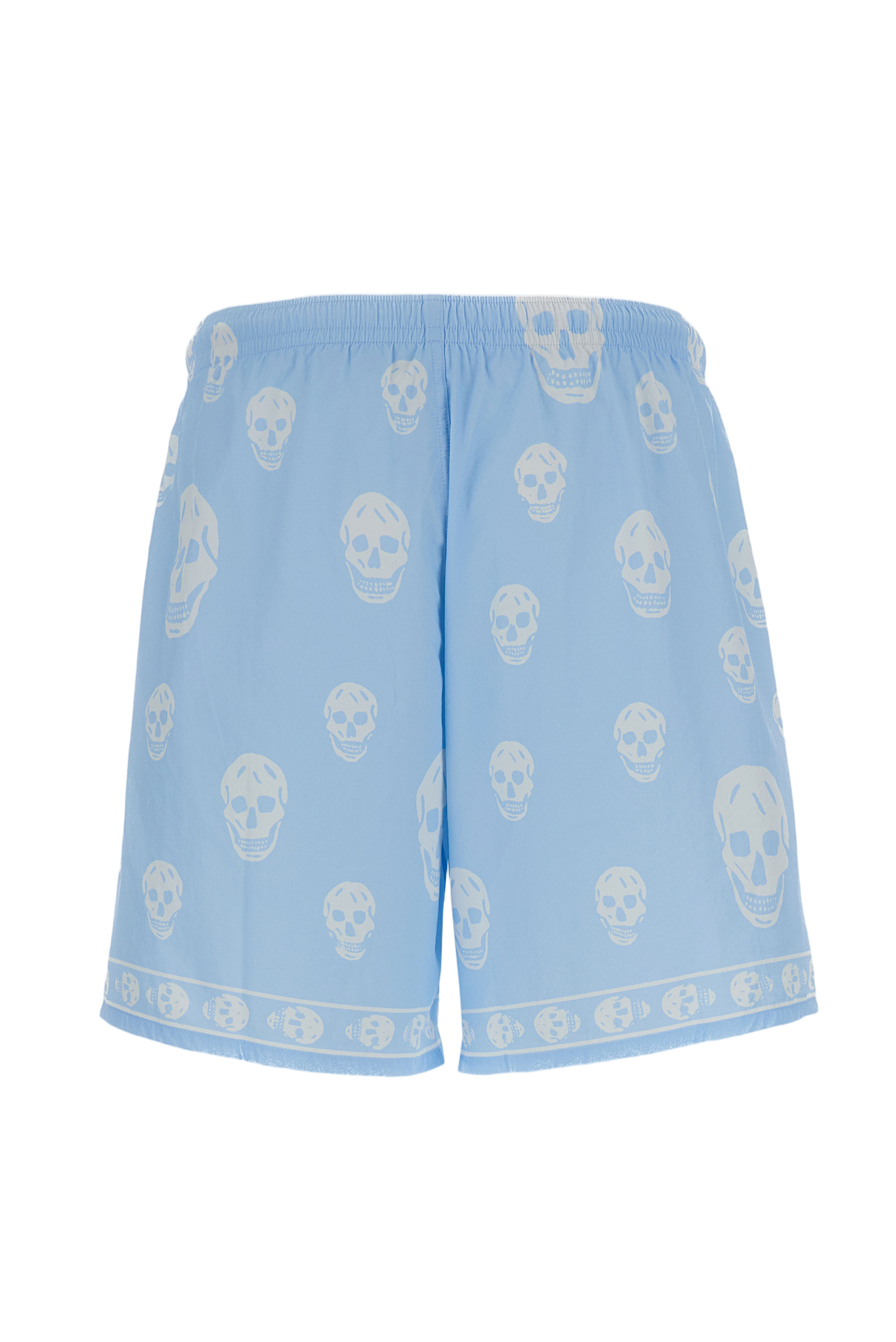 Technical Fabric Swim Shorts with Iconic Skull Motif