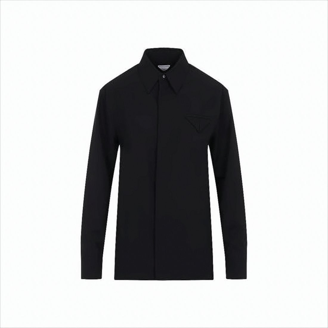 Pointed Collar Wool Shirt