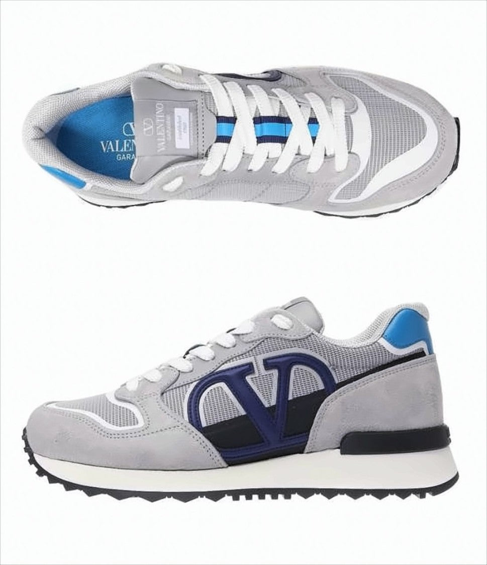 Layered Sneakers In Leather, Suede, And Mesh