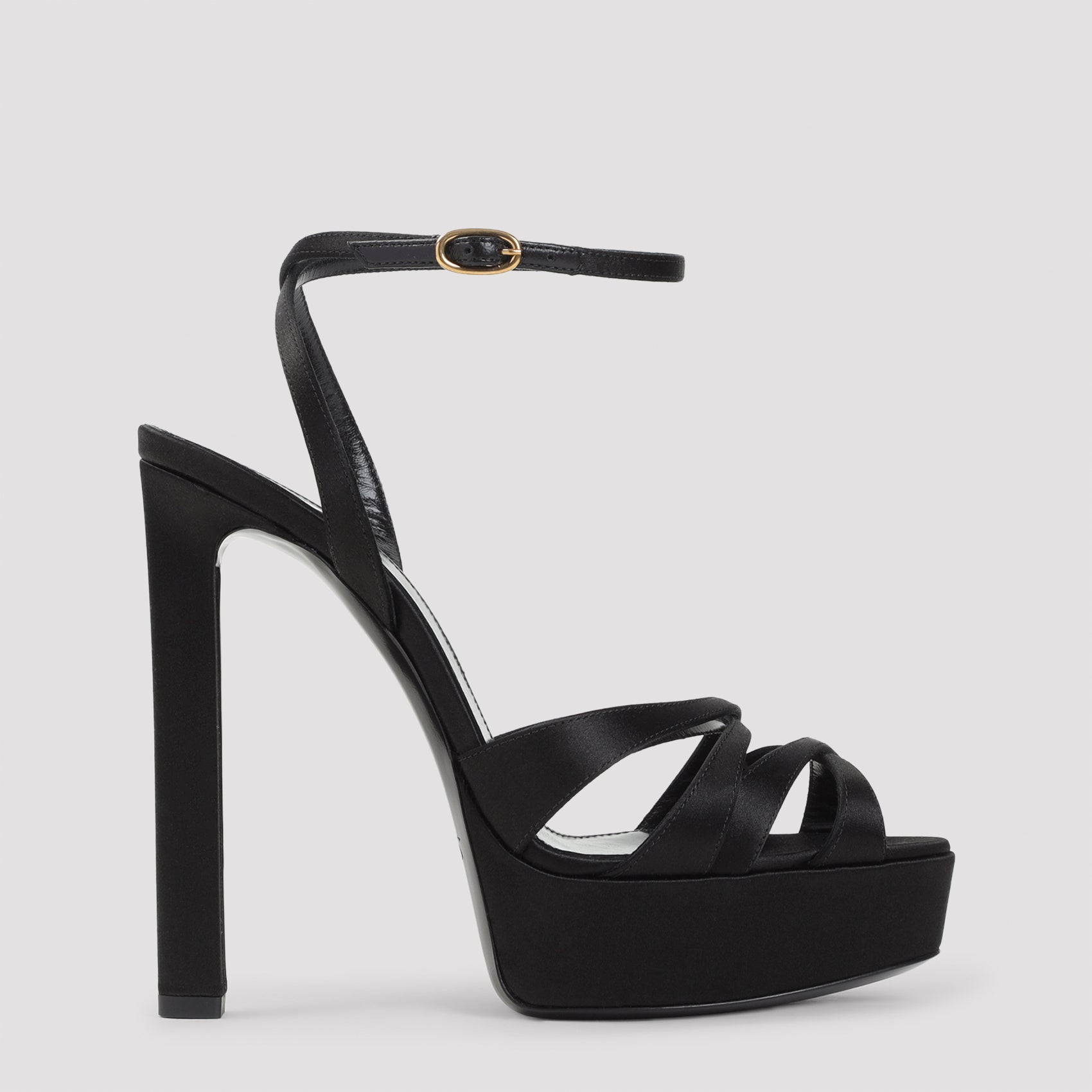 High-Heeled Platform Sandal With Crisscross Straps
