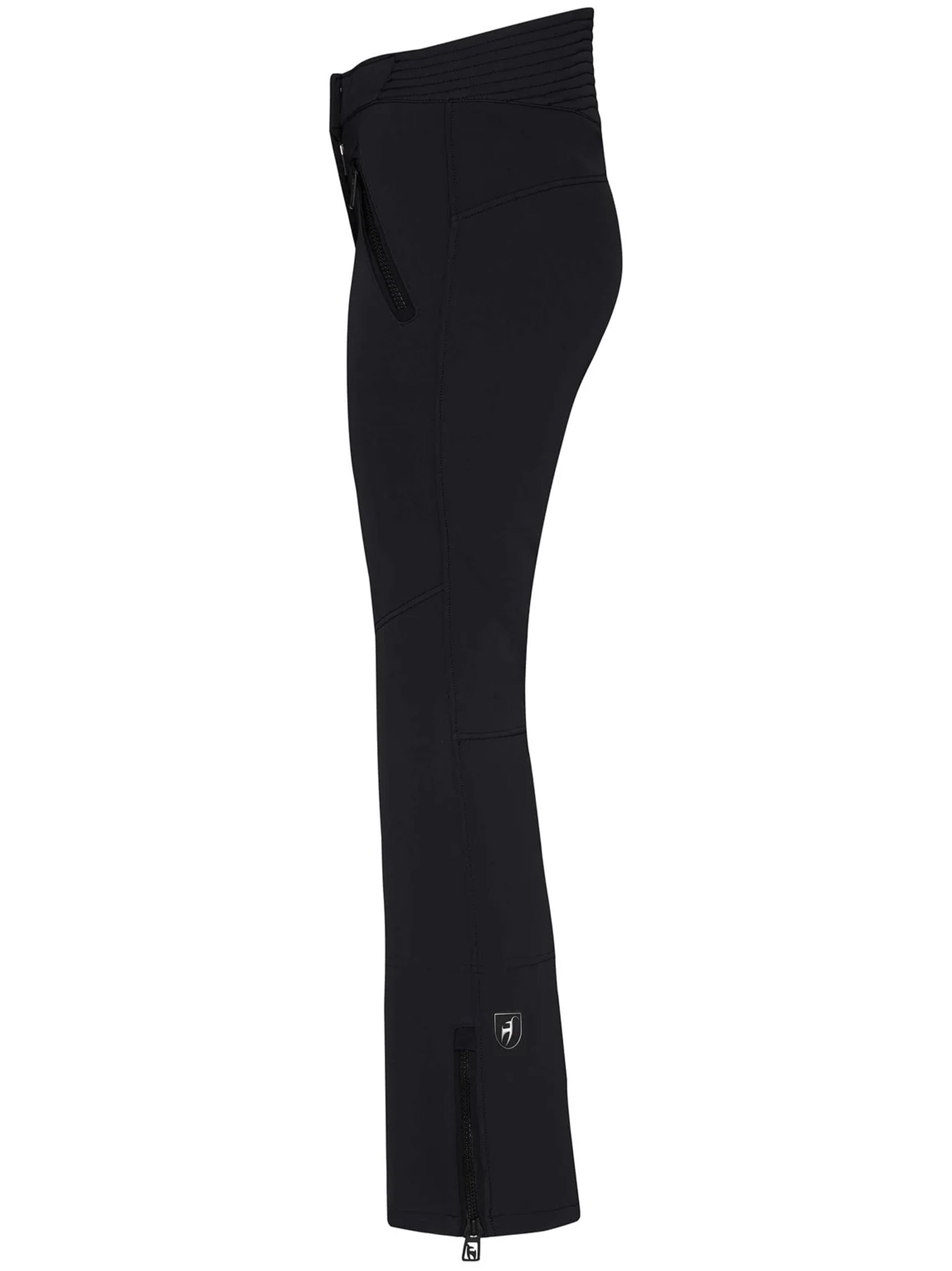 Black Ella Fitted Flared Ski Pants