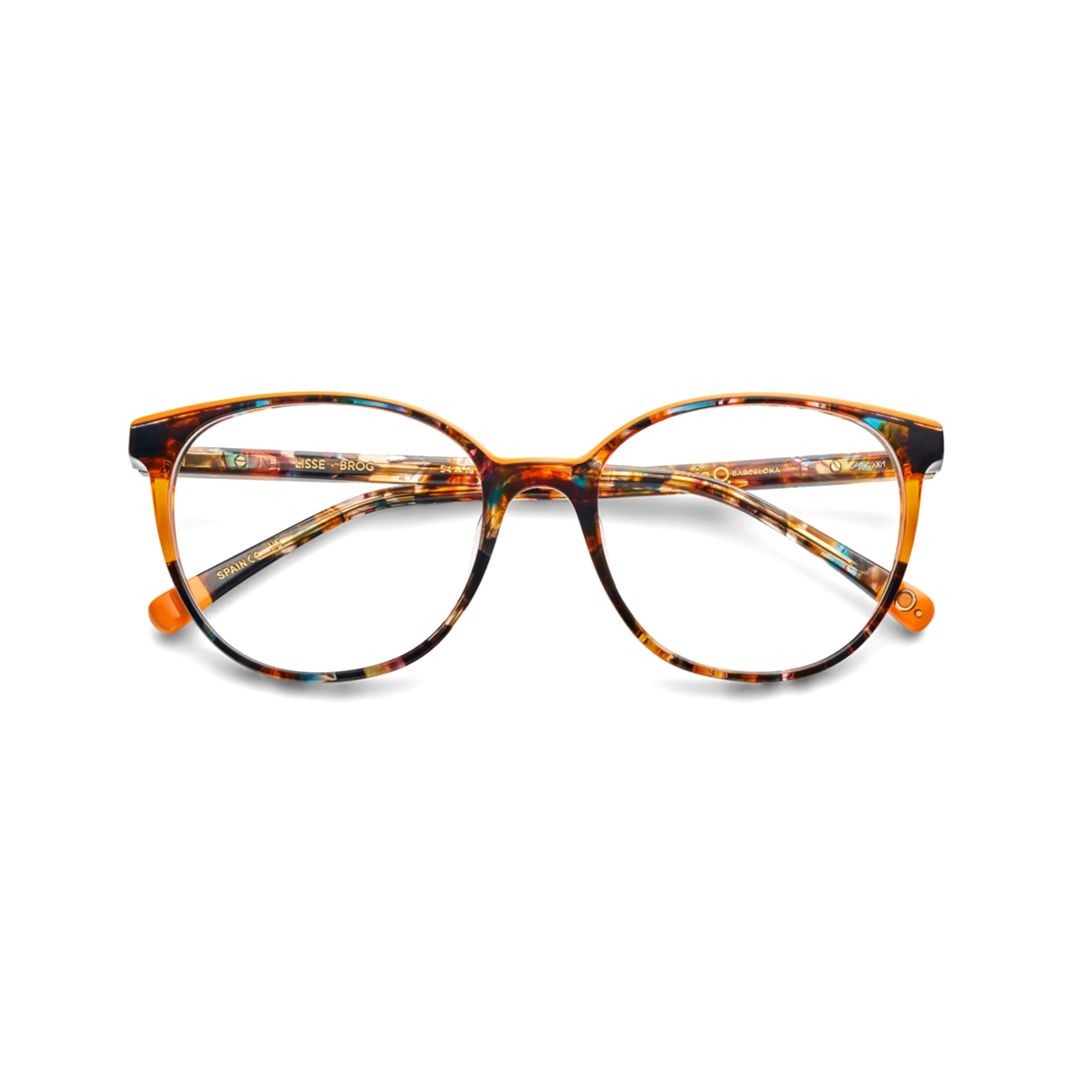 Lisse Rounded Cat-Eye Sunglasses with Tortoiseshell Pattern