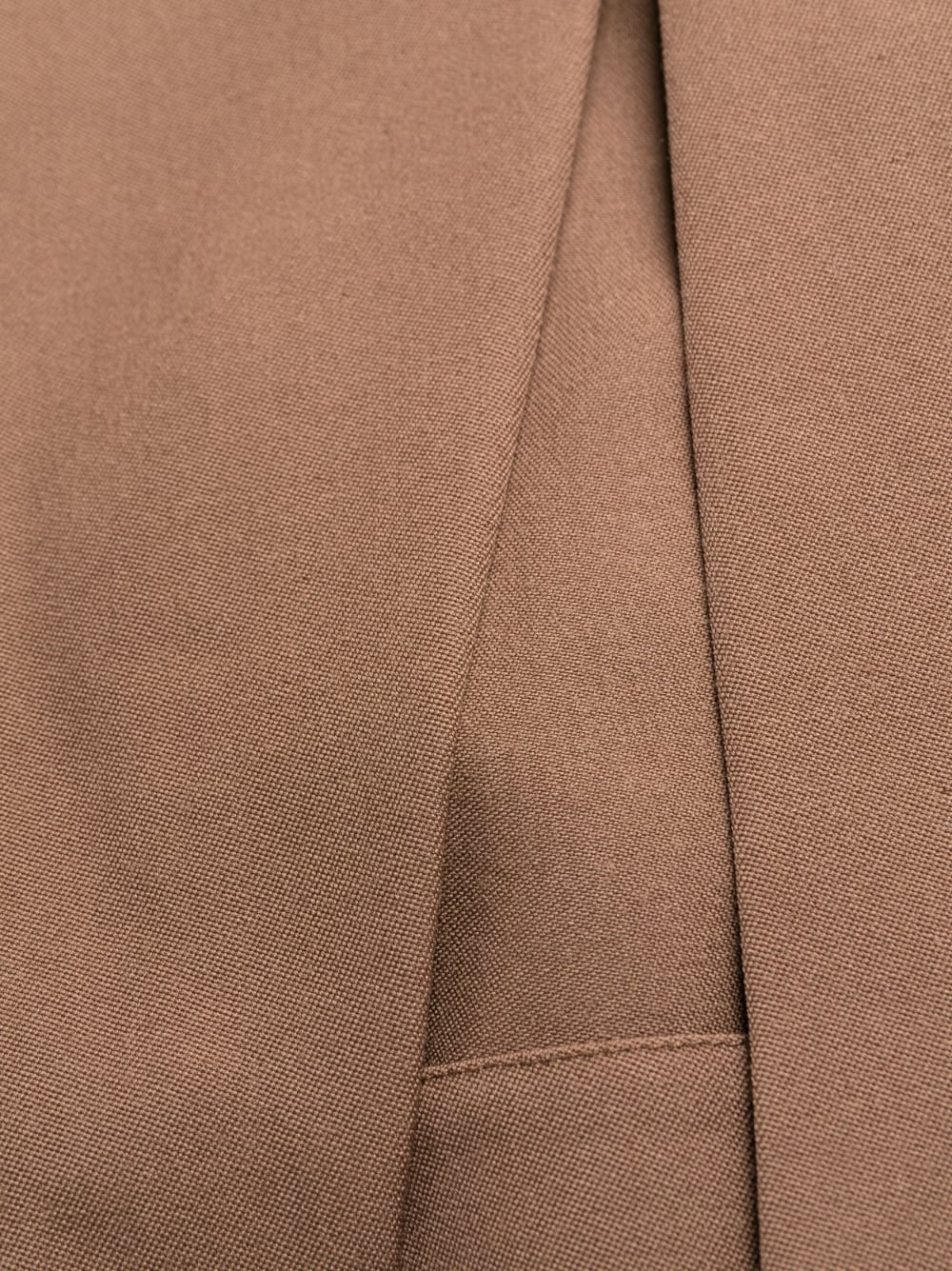 Tobacco Brown Slit-Detail Tapered Trousers