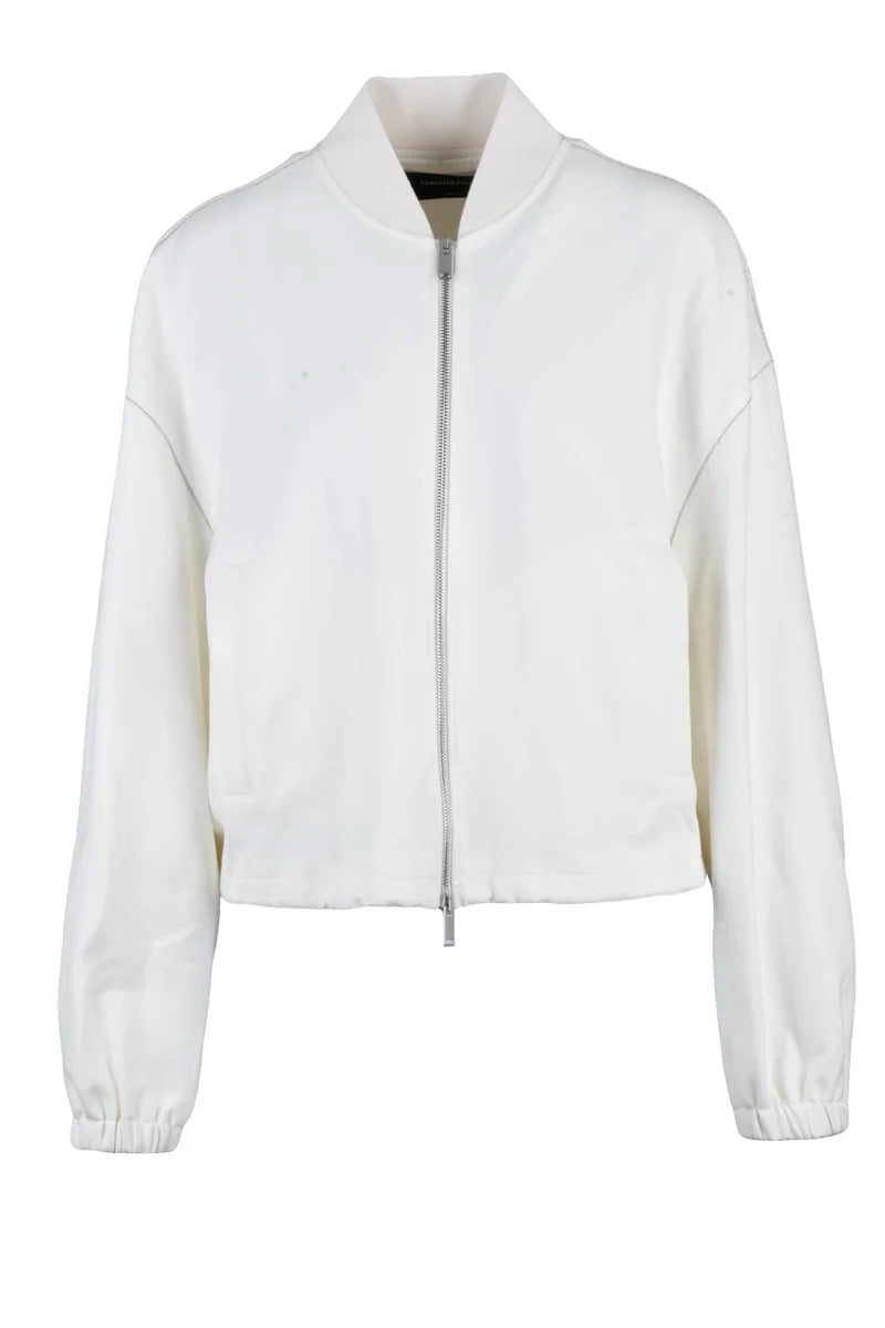 Sweatshirt Jacket - White