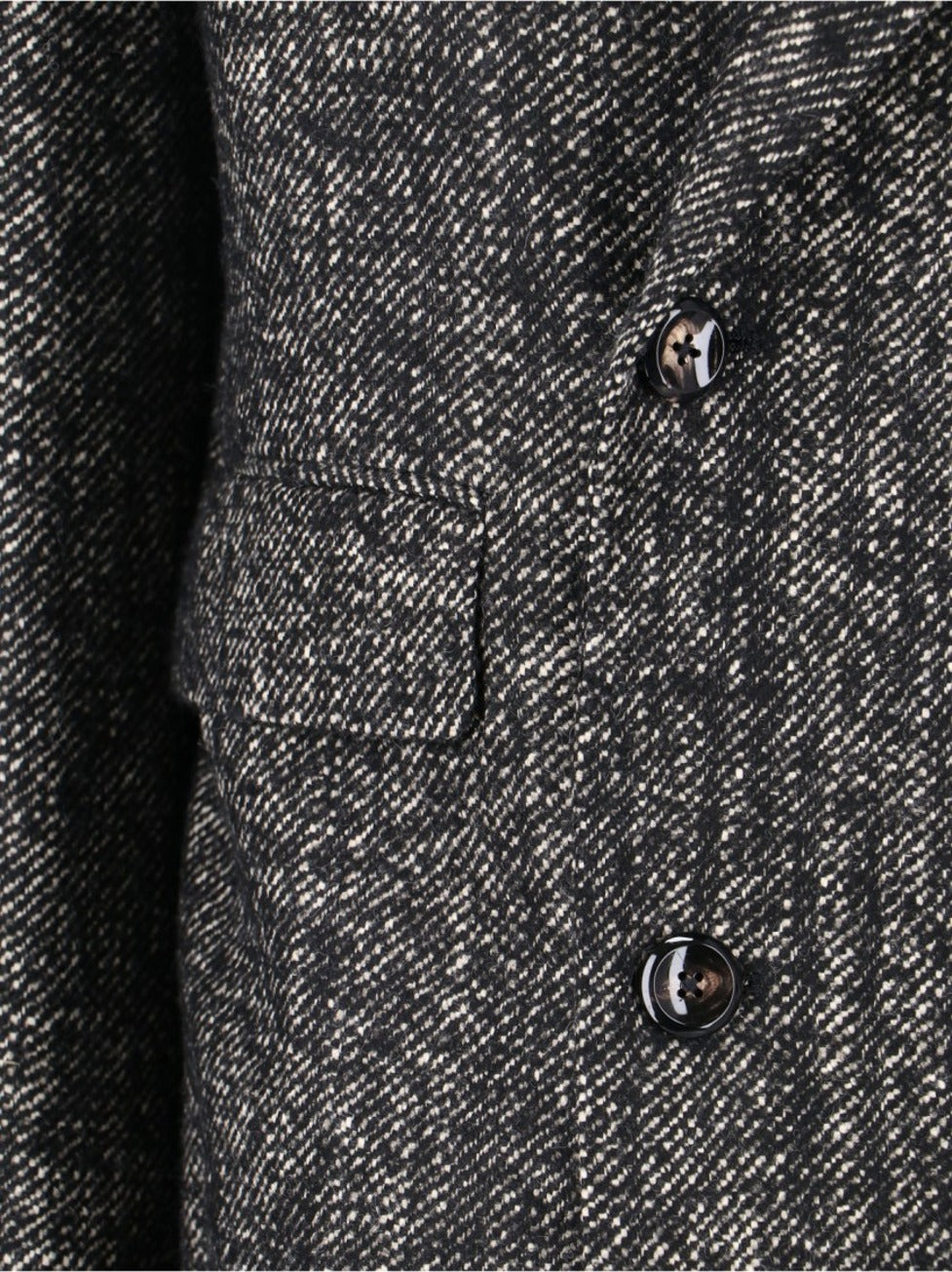 "Pino Lerario" Double-Breasted Coat Black