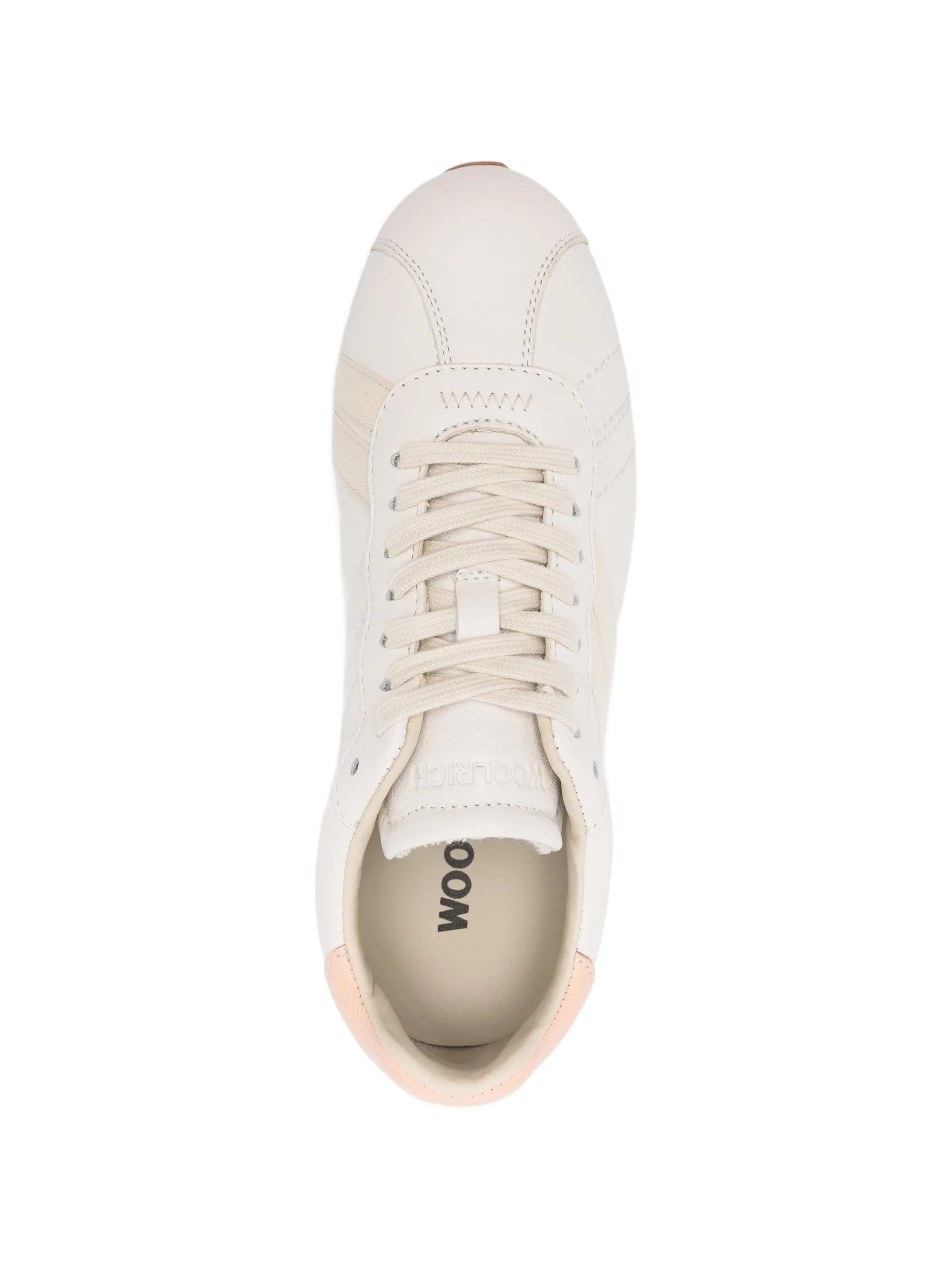 White Flat Seta Silk-Low-Profile Sneakers