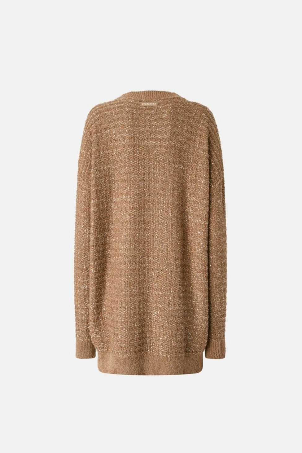 Textured Knit Sweater With Deep V-Neckline