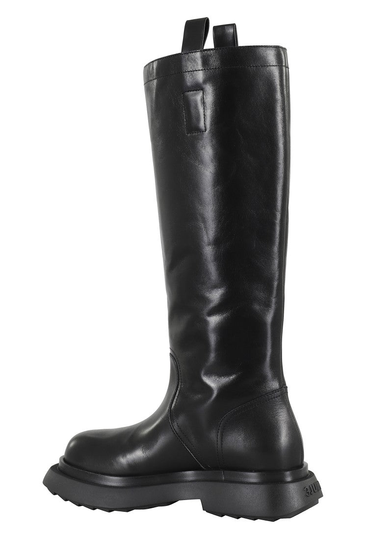 Tall Leather Saddle Boots