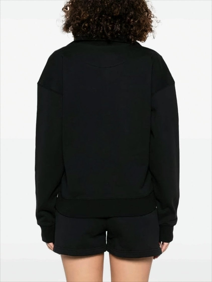 Long-Sleeve Pullover With Half-Zip And Embroidered Logo