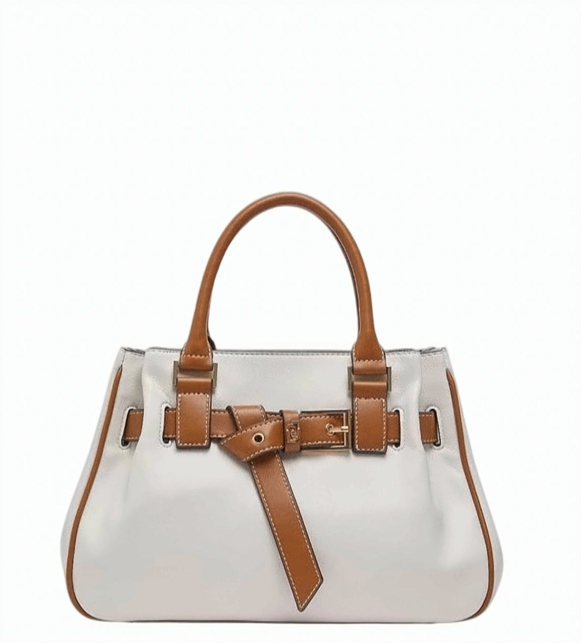 Two Tone Buckle Handbag