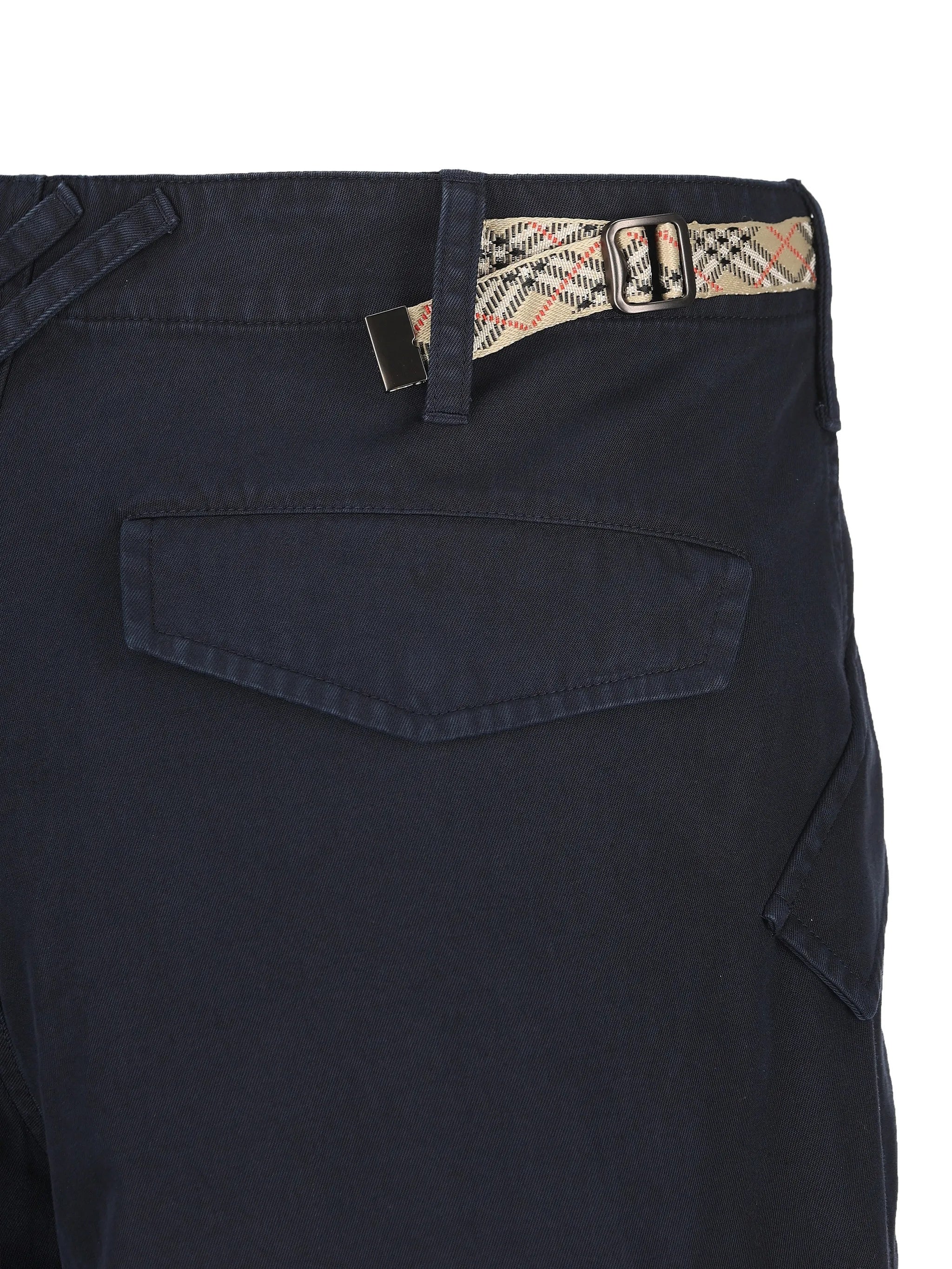 Wide-leg Cargo Pants with Flap Pockets