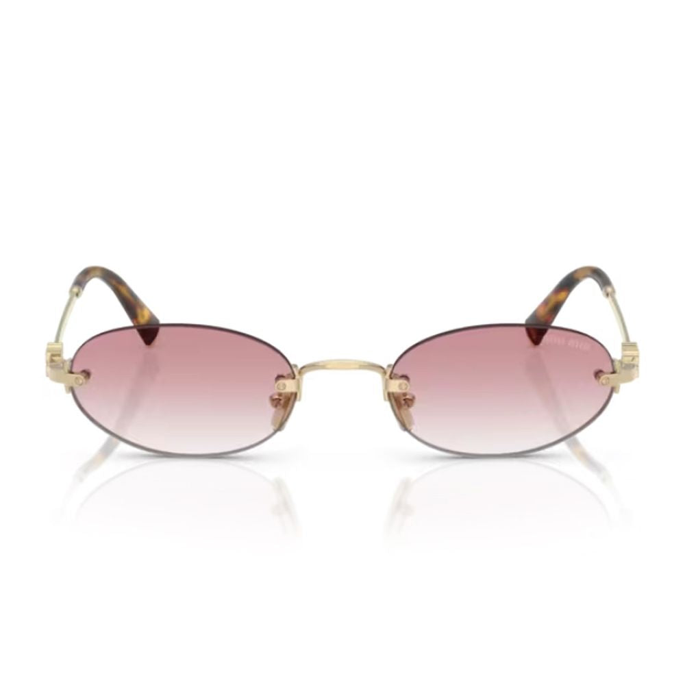 0Mu A54S Logo Rimless Oval Sunglasses