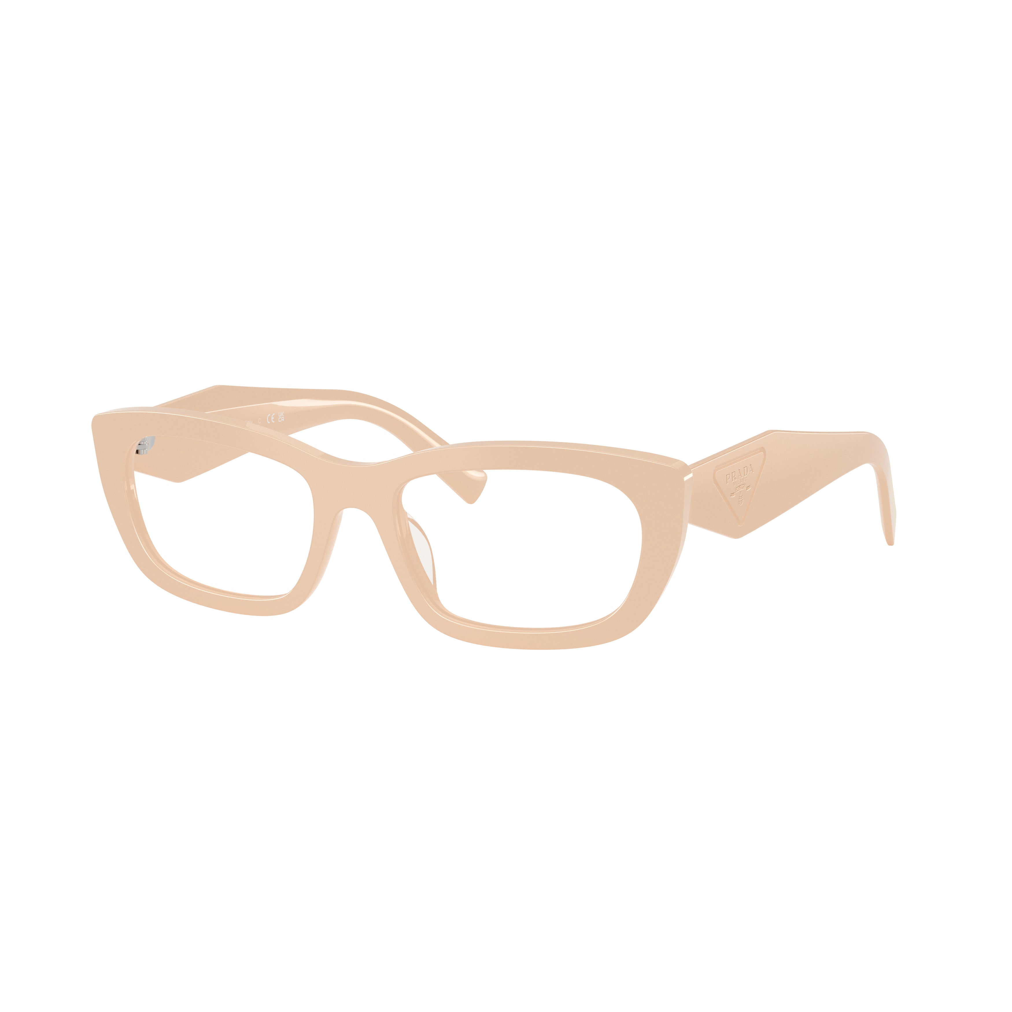 0pr D09v Rectangular Beige Acetate Sunglasses