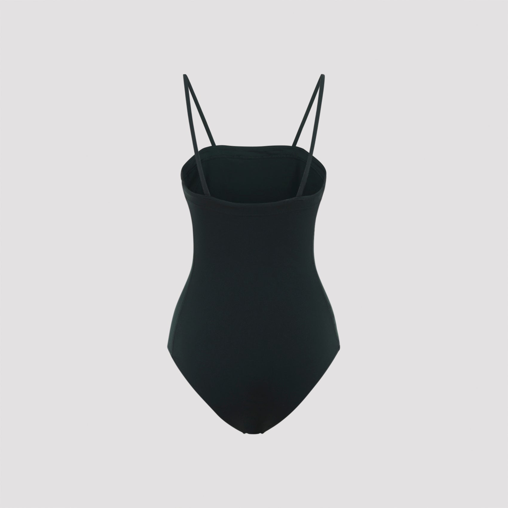 Scarabee One-Piece Swimsuit with Straight Neckline and Thin Straps