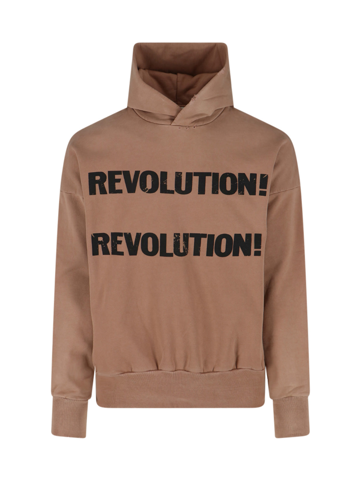 "Revolution!" Hoodie, Beige Cotton