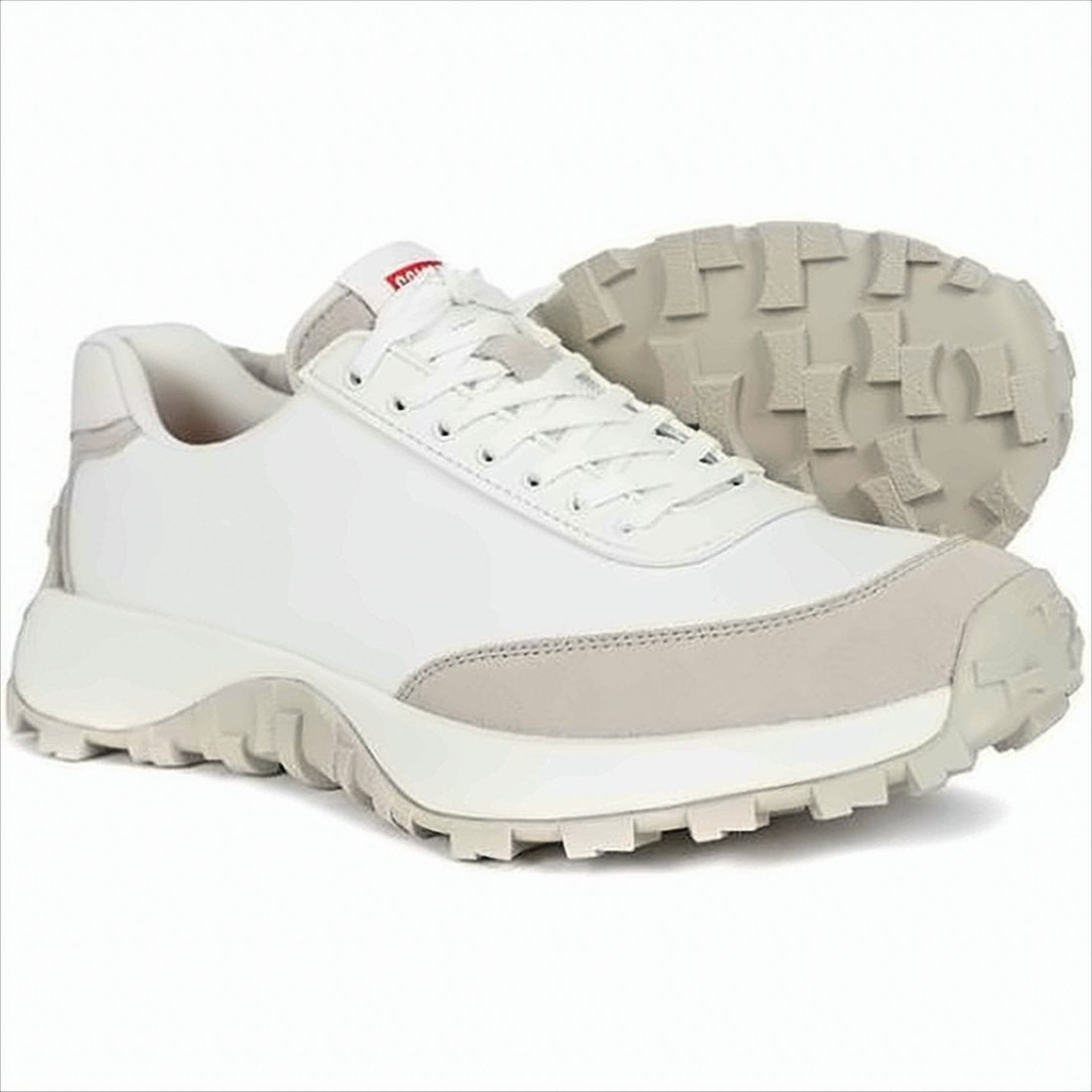 Low-Top Sneakers with Nubuck and Recycled Materials