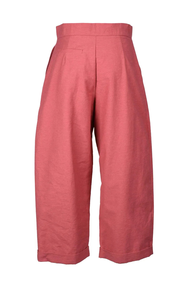 Cropped High Waist Trousers