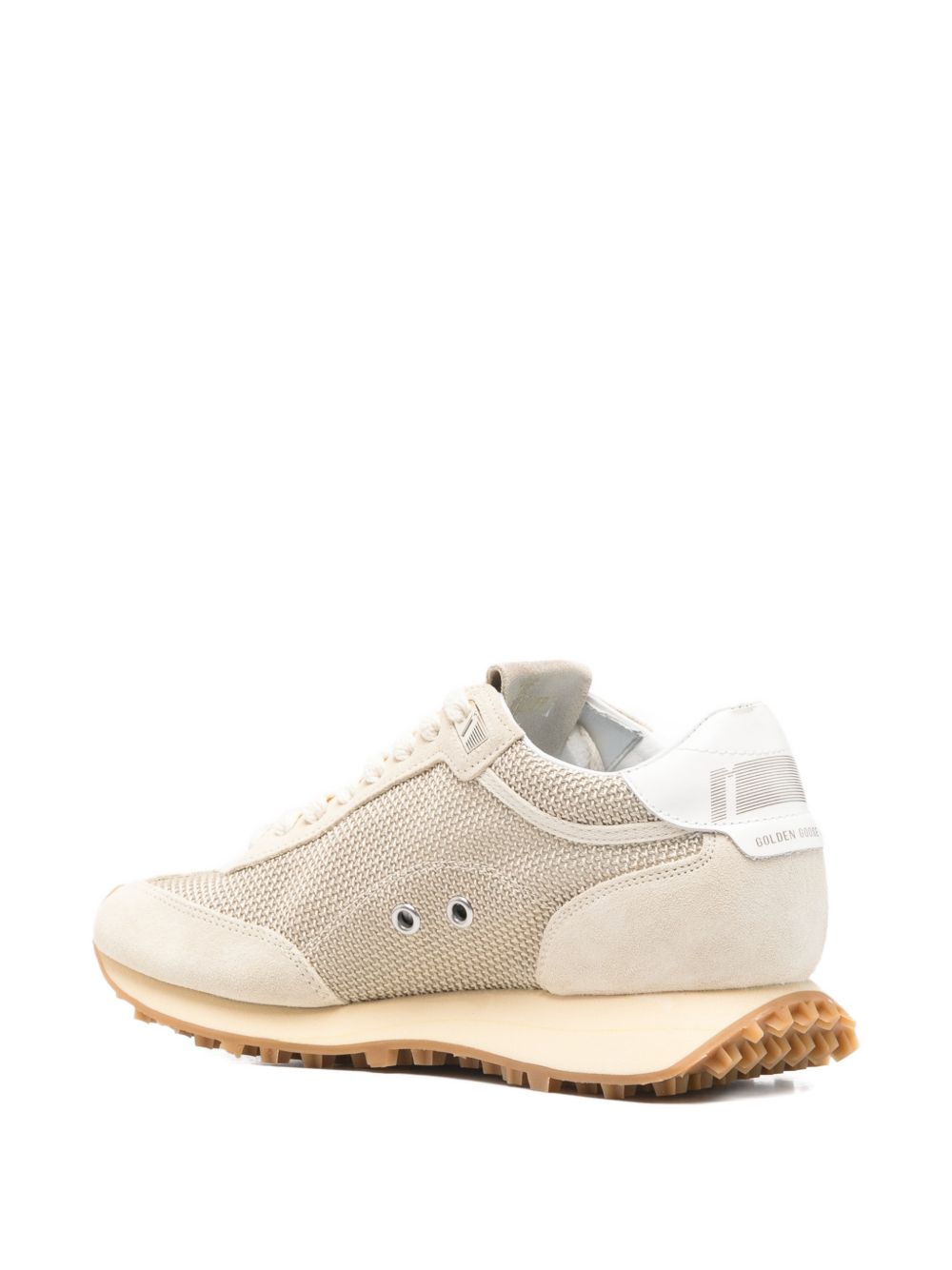 Textured Mesh Sneakers With Bold Star Graphic
