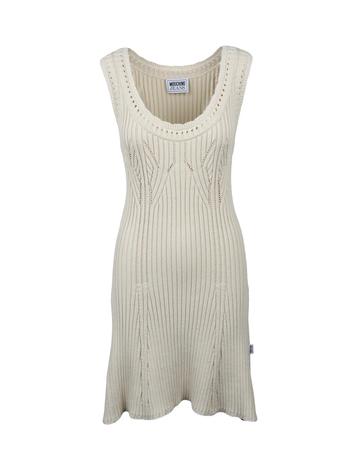 Jeans Tricot Dress Beige