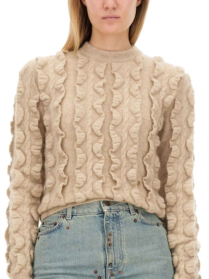 Textured Wool Blend Sweater