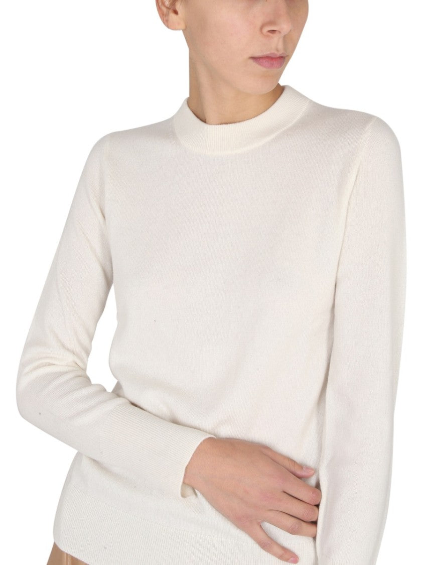 Cashmere Sweater With Cross-Neck Detail