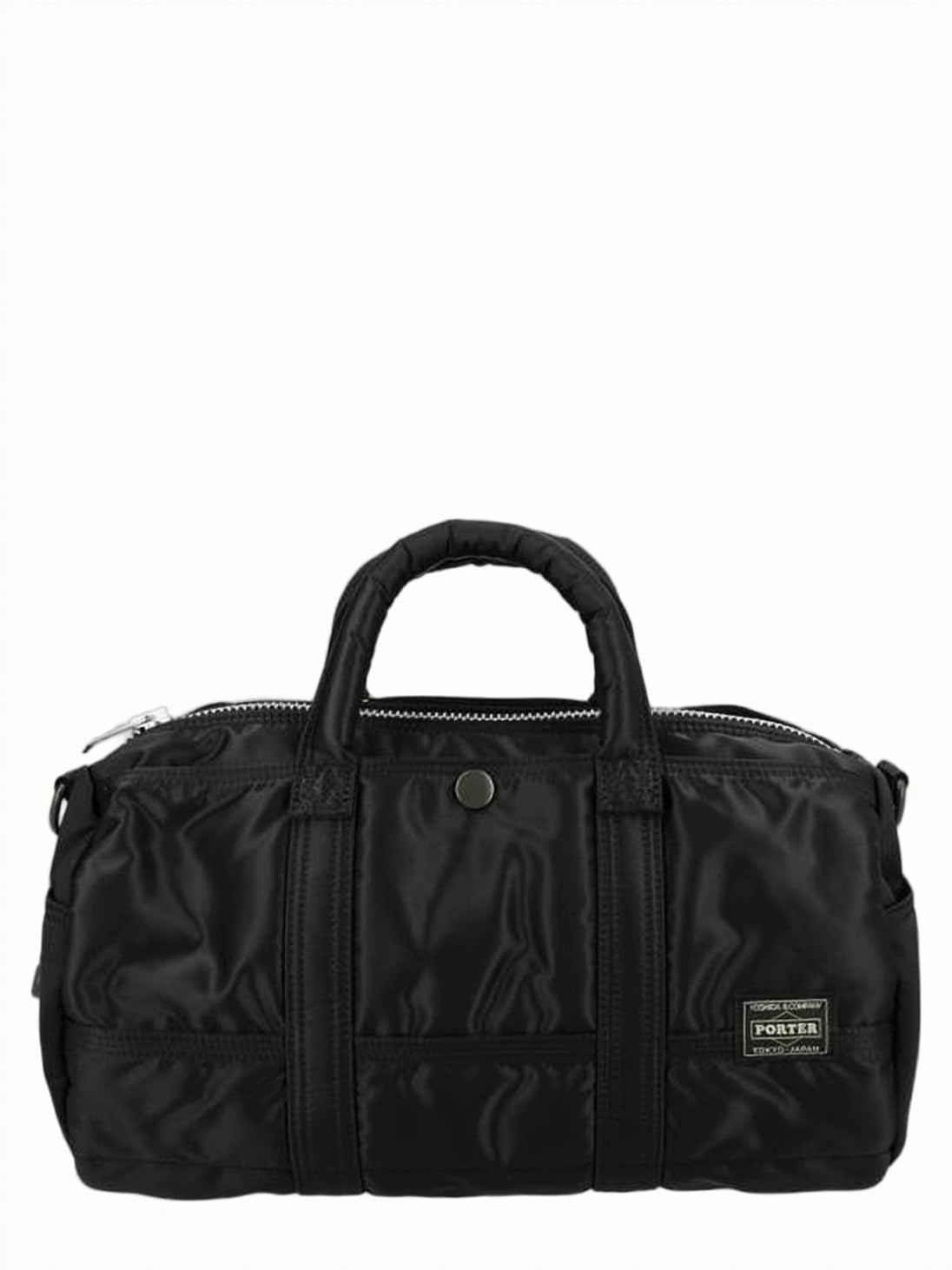 Rectangular Nylon Shoulder Bag with Padded Handles