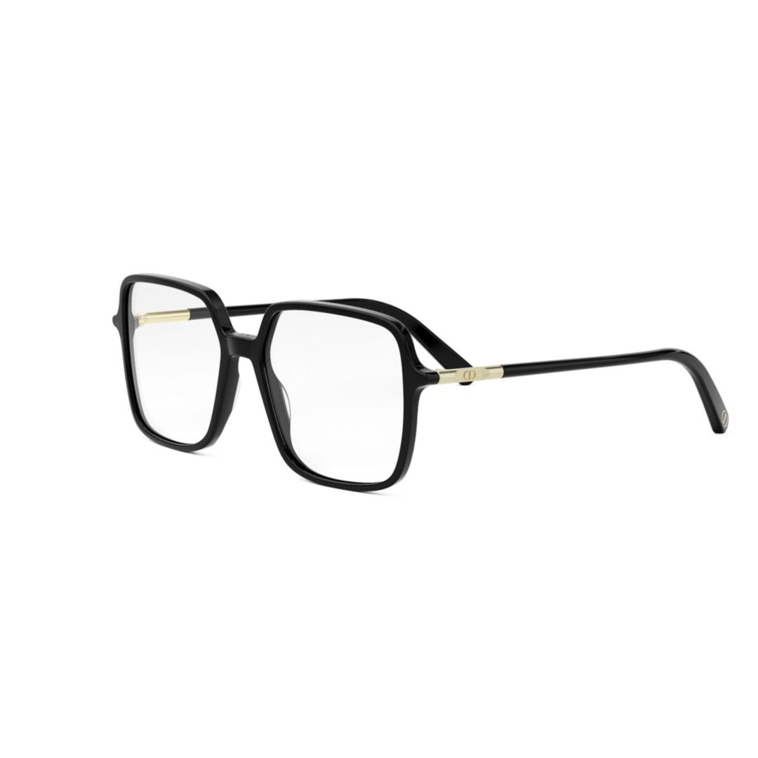 Sunglasses with Bold Square Frame and Gold Accents