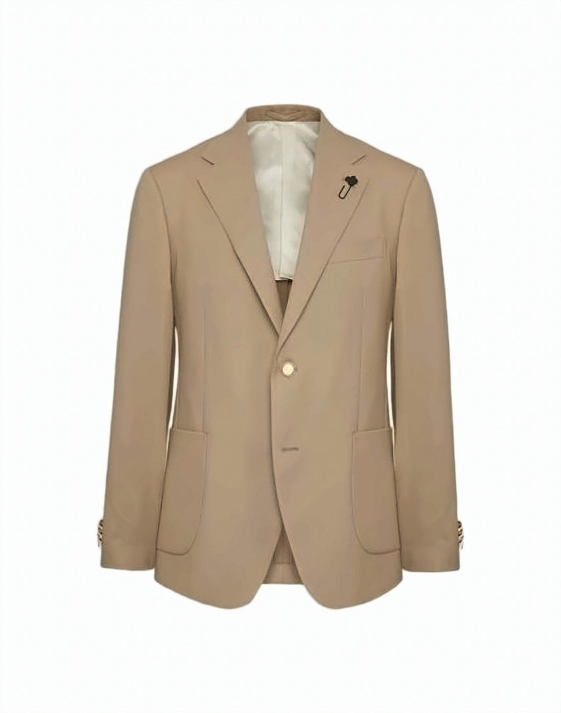 Tailored Wool Blazer with Notched Lapel