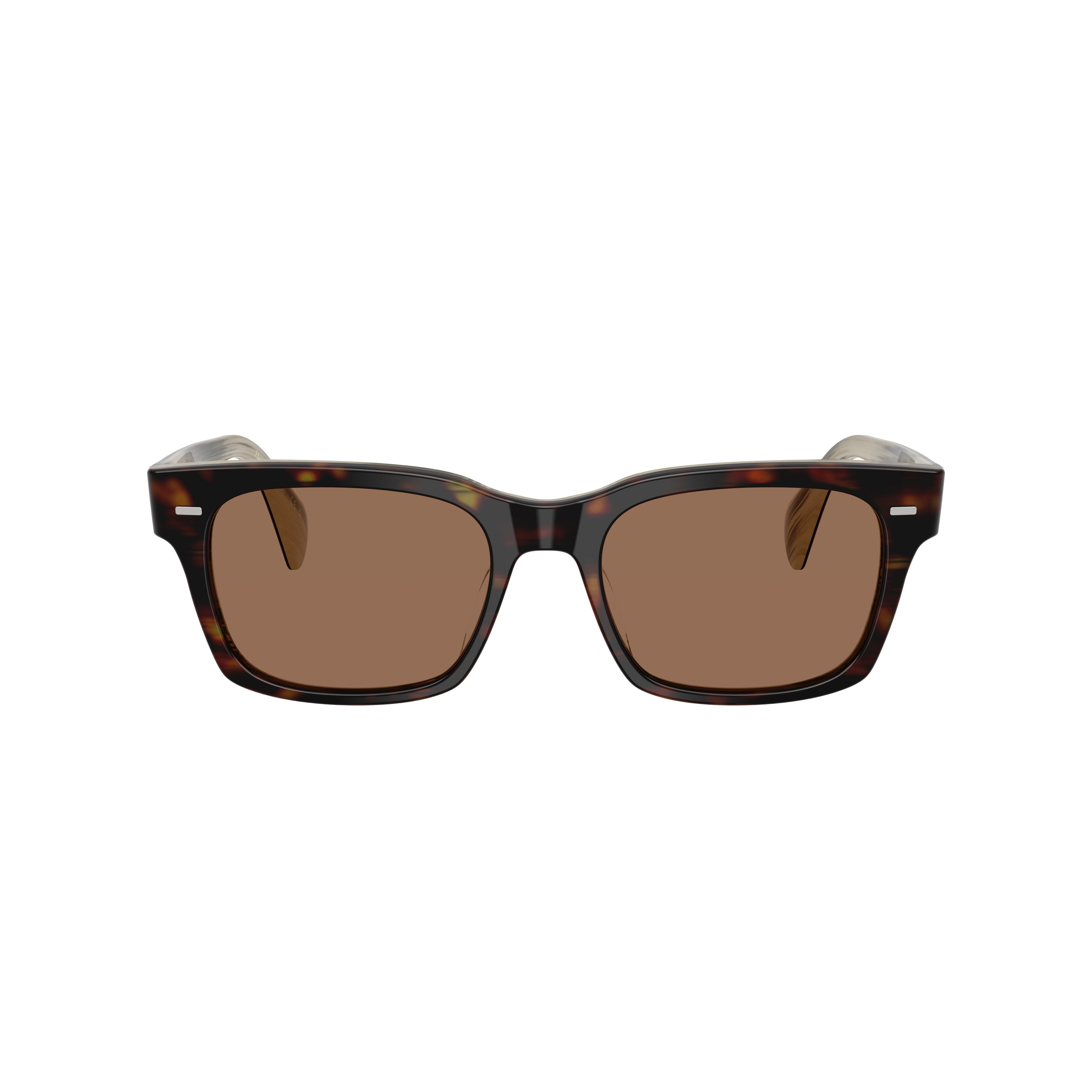 0ov5332su Rectangular Tortoiseshell Sunglasses with Translucent Inner Arms
