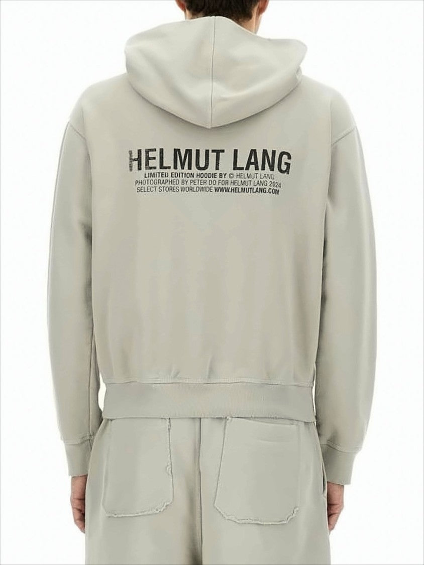 Relaxed Fit Hoodie with Photographic Print by Helmut Lang