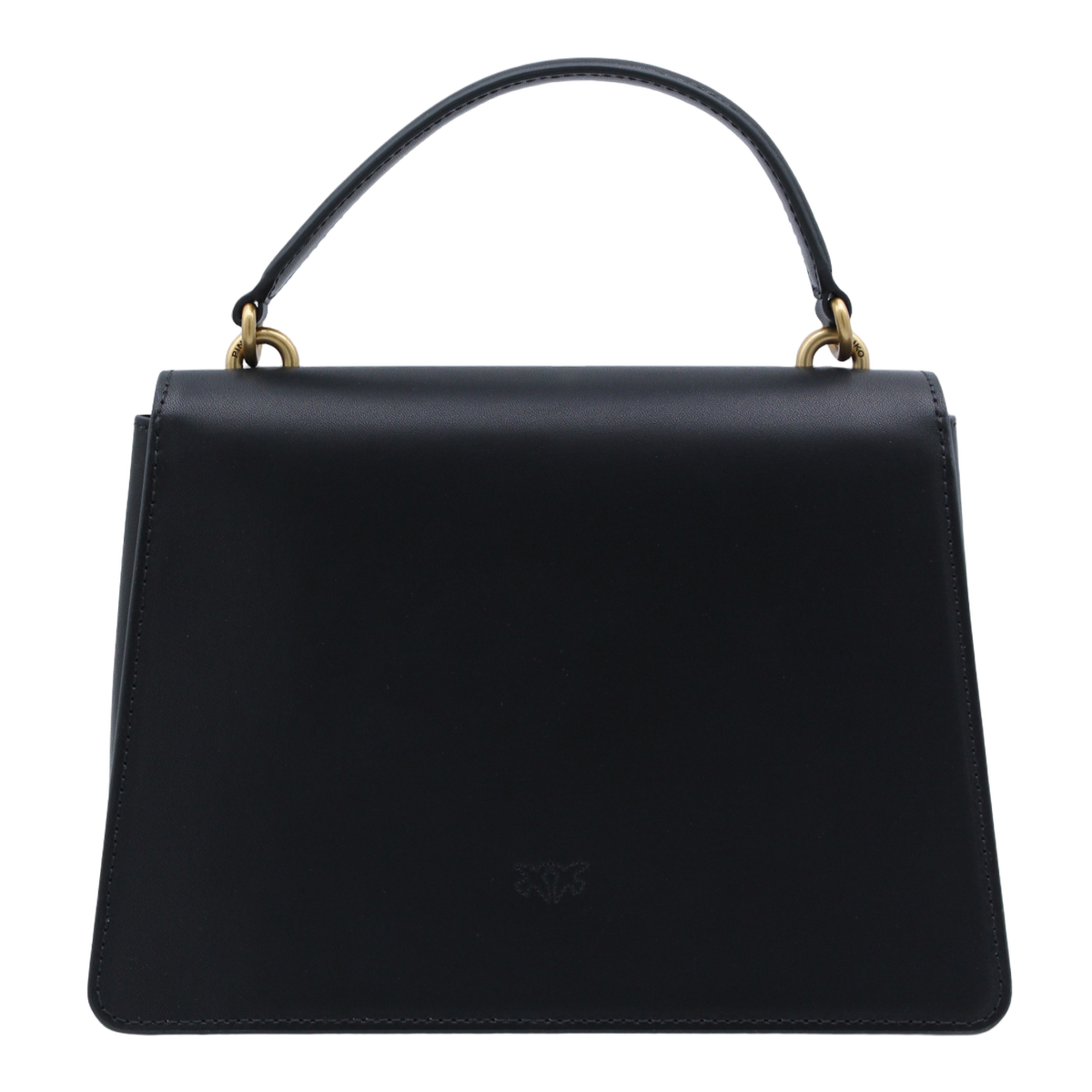 Structured Handbag With Gold-Tone Bird Clasp