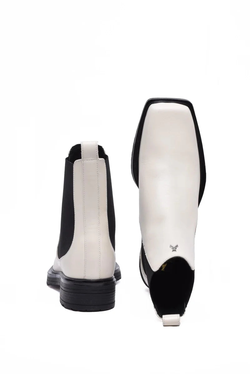 Ankle Boot 3cm Heel - White