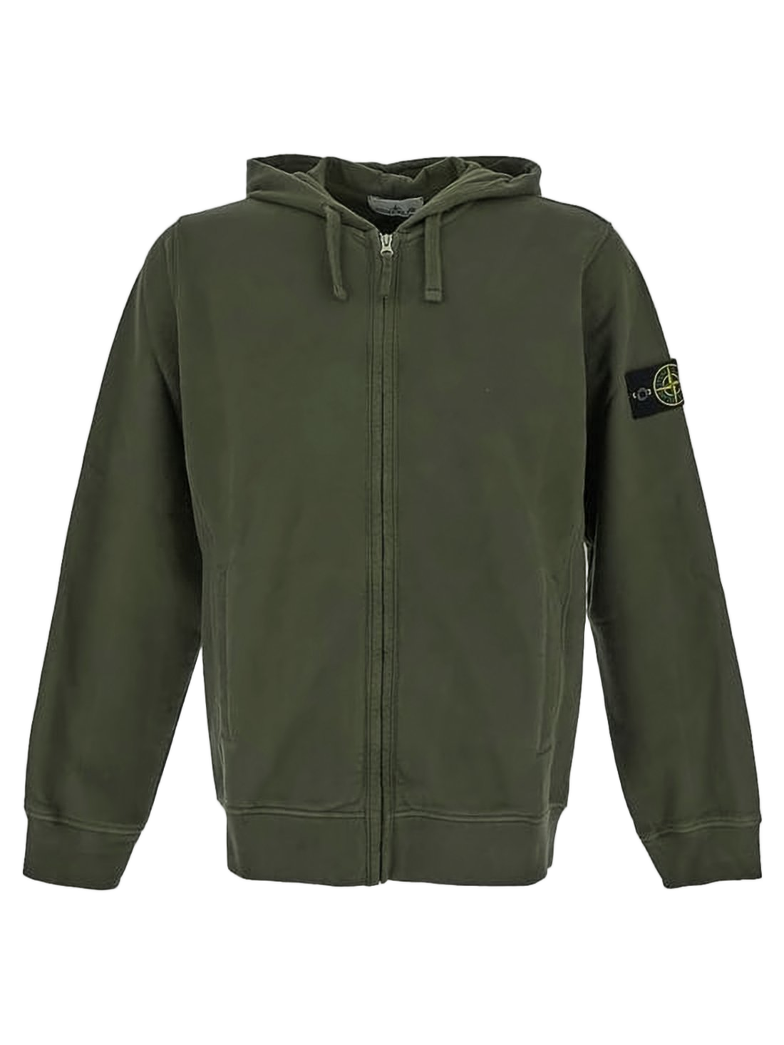 Zip-Up Olive Green Hoodie