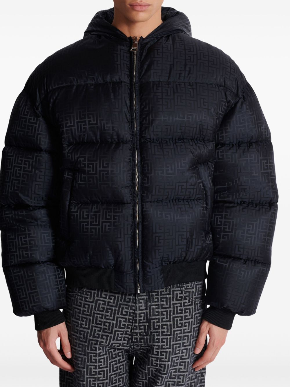 Signature Monogram Print Padded Jacket