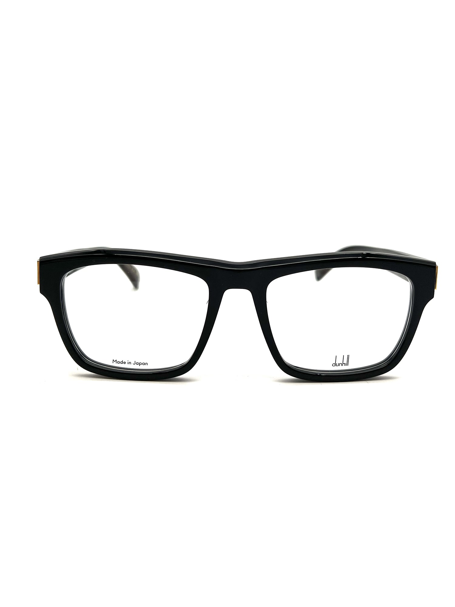 Bold Rectangular Dunhill Optical Frames with Gold Accents