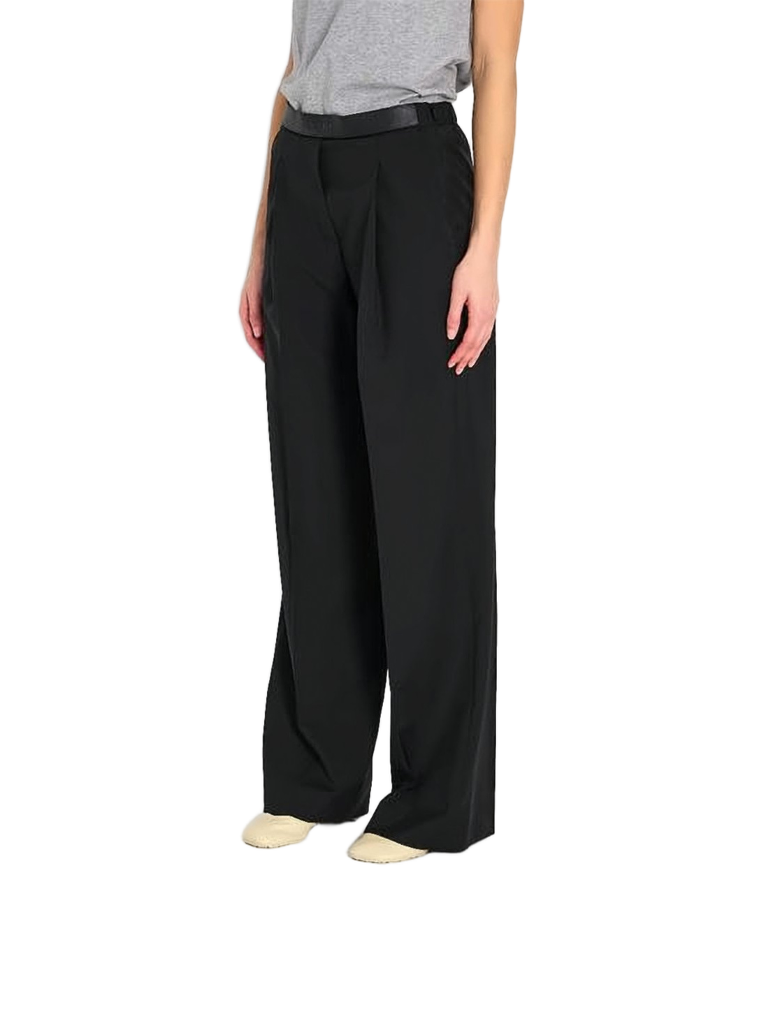 Wide-Leg Suit Pants With High Waist