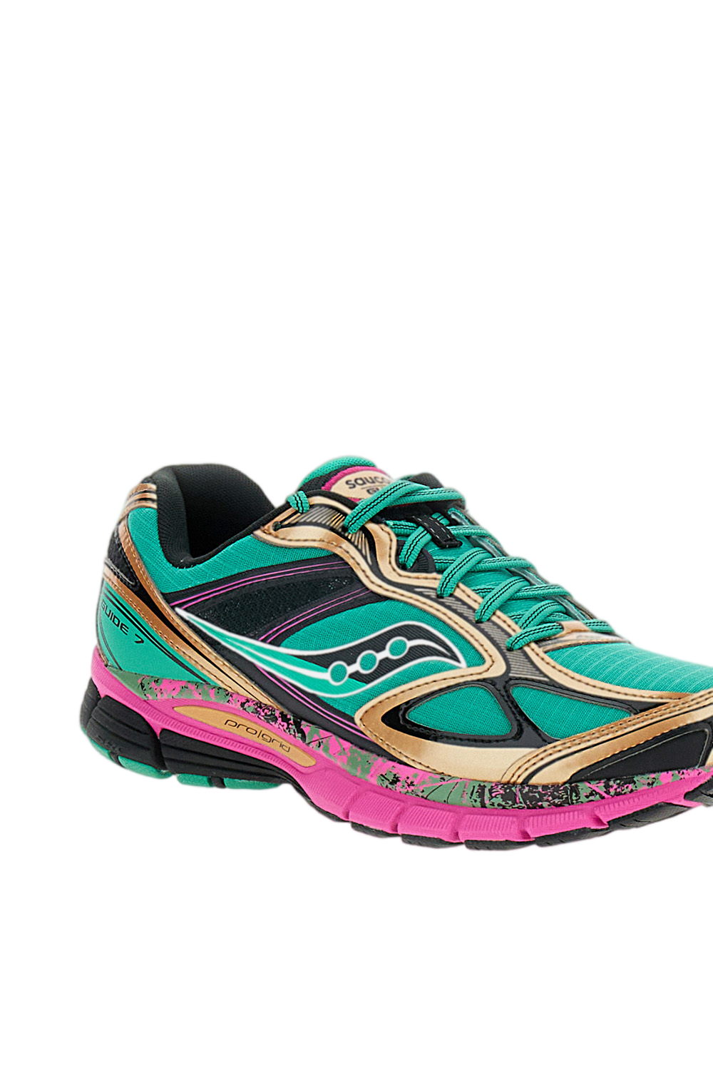 Power Grid Technology Sneakers with Leather