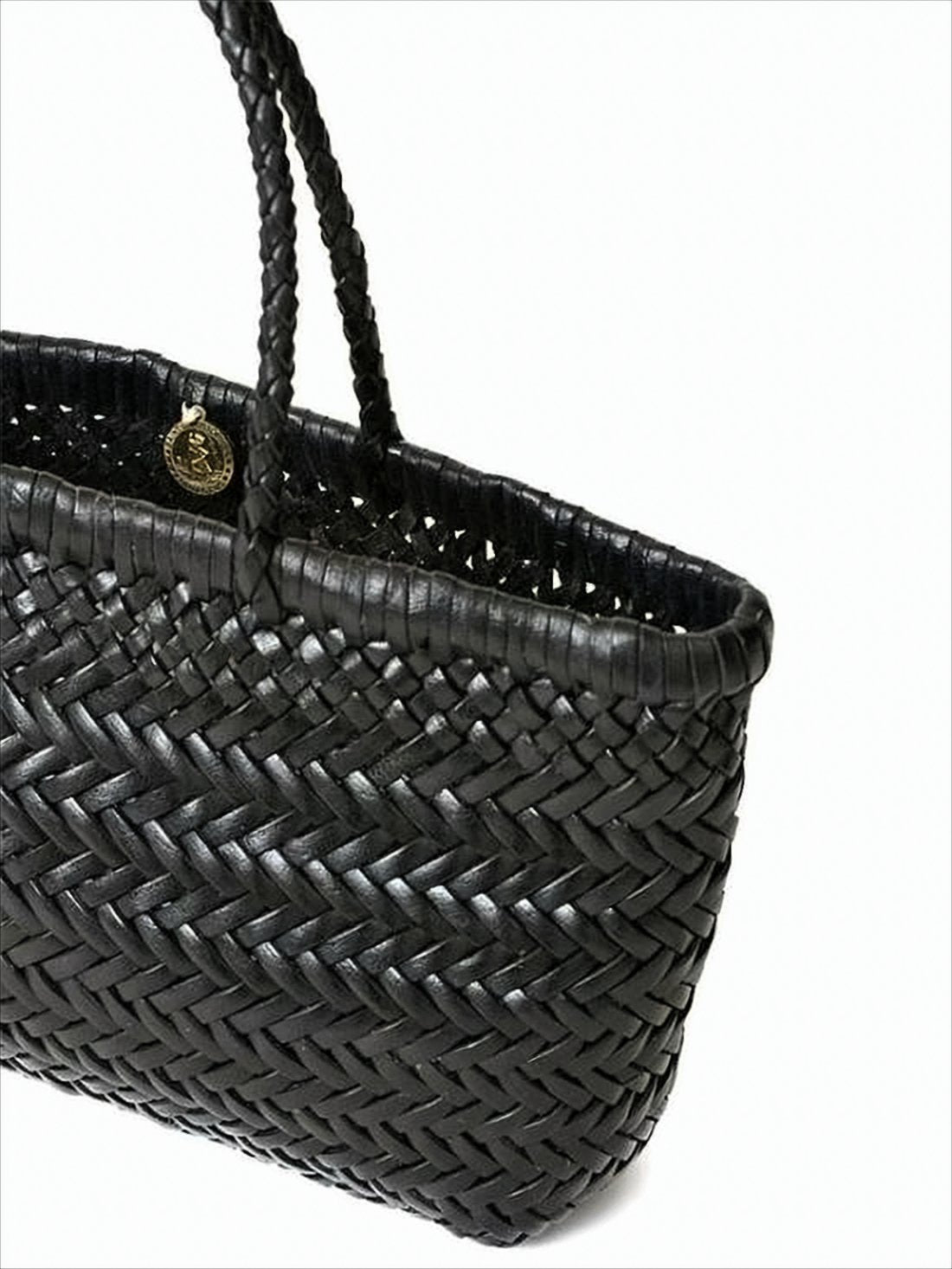 Medium Woven Calf Leather Shoulder Bag