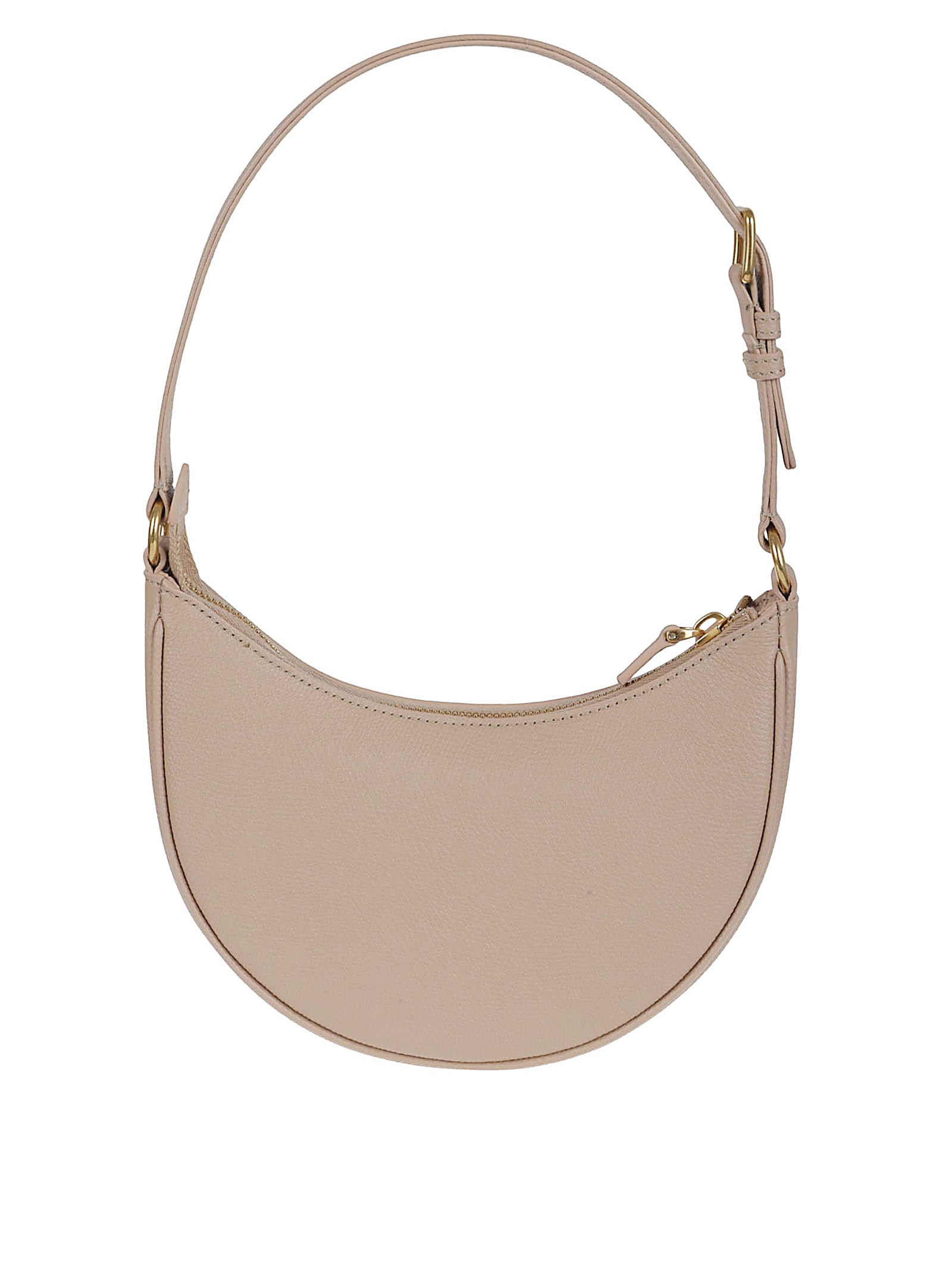 Grainy Calfskin Mini Hobo Bag with Antique Brass Hardware