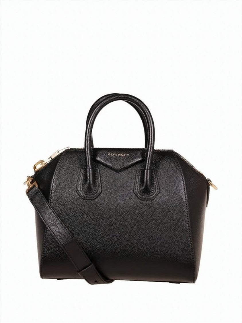 Structured Trapezoidal Crossbody Bag in Textured Calf Leather