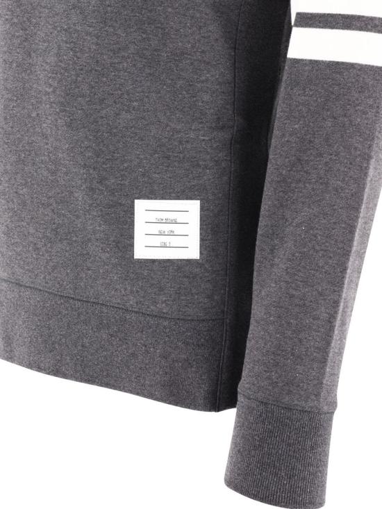 Crewneck Sweatshirt with Iconic Four-Bar Stripes