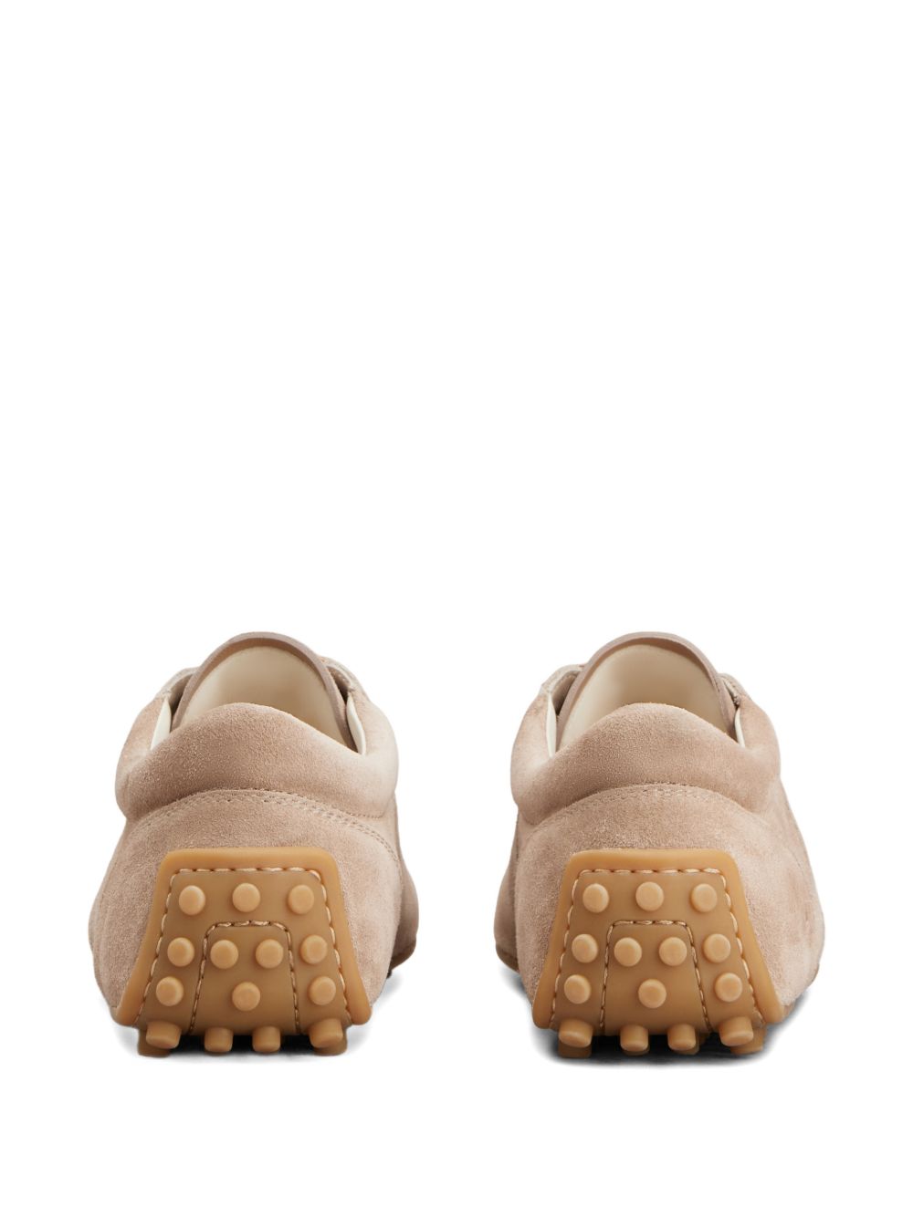 Low-Profile Brown Sneakers With Suede Upper
