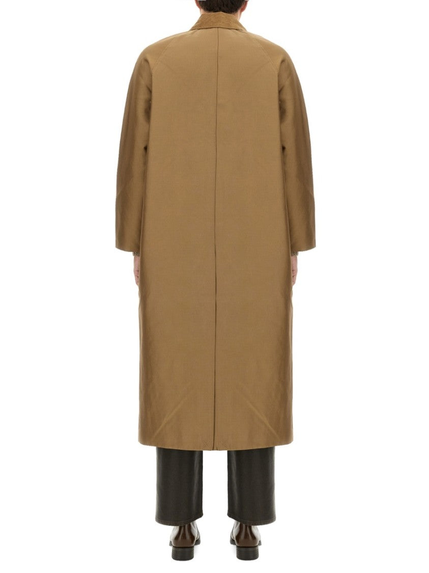 Relaxed Silhouette Long Coat With Design