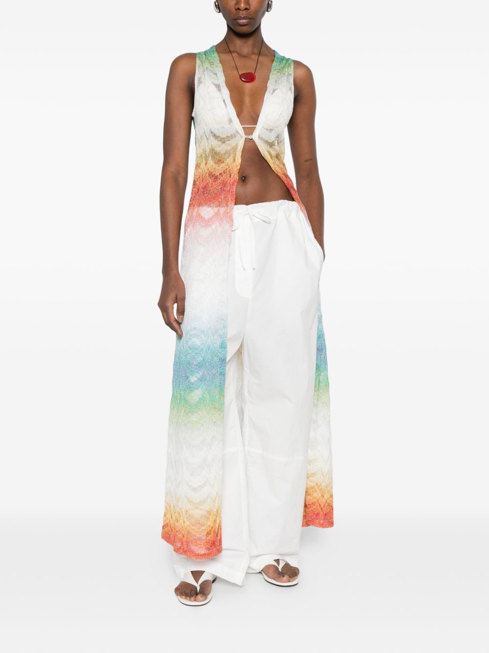 V-Neck Ankle-Length Dress