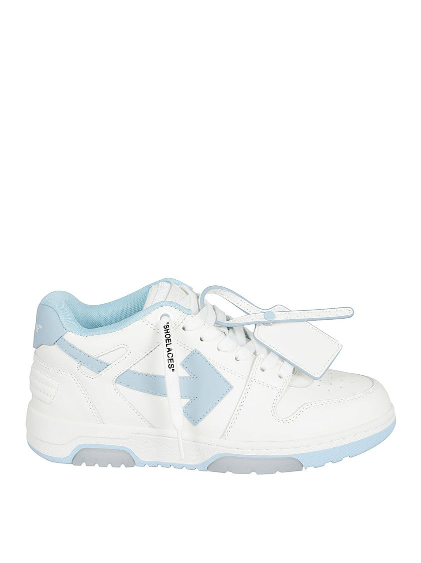 Low-Top Sneakers With Light Blue Accents